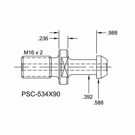 TJ DAVIES CO Coolant Through Retention Knob PSC-534X90